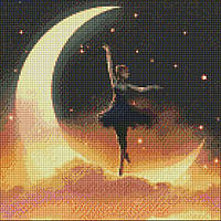 Алмазна мозаїка "Місячна принцеса"  AMO7460 40х40