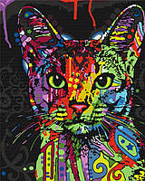 Картина по номерам "Абиссинская кошка" BS9868 40х50