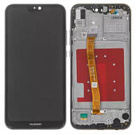 Дисплей Huawei P20 Lite с сенсором, черный, с рамкой