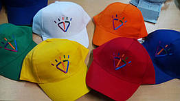 Бавовняні кепки з логотипом, вишивка на бейсболках