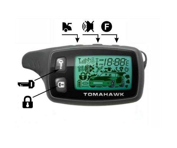 Брелок з РК-дисплеєм для сигналізації Tomahawk TZ-9010