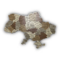 Деревянная карта Украины, многослойная 3D, настенная, 50*35 см