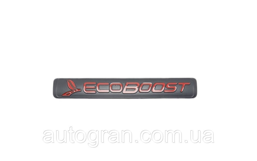 Емблема напис багажника Ford Ecoboost чорно-червона