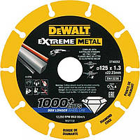 Диск алмазний для металу DeWALT, d = 125 мм, товщина 1,3 мм, діаметр посадкового отвору 22,23 мм (DT40252)