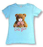 Женская стильная молодежная футболка мятного цвета р.M,L,XL