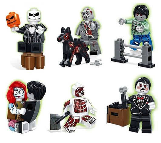 Фігурки Зомбі привиди Хелловін Lego Лего Клоун Гарбуз Відьма Вампір для Лего Lego, фото 1