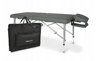 Масажний стіл Aveno Life сірий складаний алюмінієвий