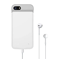 Чехол аккумулятор AmaCase для iPhone 7 (Белый - 3000 мАч), Чехол повербанк для айфон 7