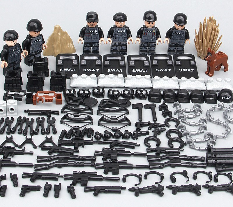 Комплект із 6 фігурок спецназівці солдати SWAT для Лего Lego