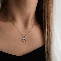 Срібне кольє Сердечко