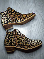 Леопардовые ботинки 43 размер сапожки полусапожки
