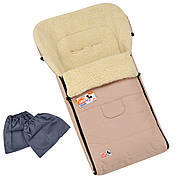 Зимовий конверт-чохол на овчині в коляску For Kids Mini 90*40 см чохол у люльку конверт на санки спальник у коляску