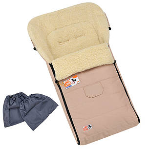 Зимовий конверт-чохол на овчині в коляску For Kids Mini 90*40 см чохол у люльку конверт на санки спальник у коляску, фото 1