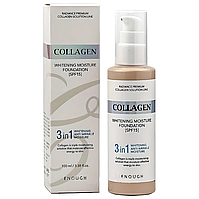 Тональний крем 3в1 з колагеном Enough 3in1 Collagen Whitening Moisture Foundation SPF 15