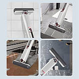 Складана портативна мінішвабра з автоматичним віджиманням Mini-Mop для машини та дому, одноручна, фото 4