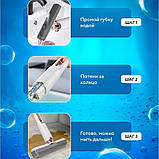 Складана портативна мінішвабра з автоматичним віджиманням Mini-Mop для машини та дому, одноручна, фото 5