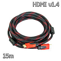 HDMI кабель V1.4 15м1080p шнур-удлинитель ашдимиай, хдми кабель для монитора и TV (ST)