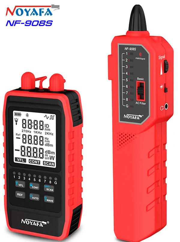 NOYAFA NF908S кабельный тестер, OPM вимірювач оптичної потужності від -60 до 8 дБм, FC/SC/ST, Wiremap, SCAN,
