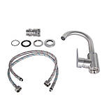 Смеситель для кухни Lidz Vida 015F2 (k35) LDVID015F2NKS43353 Nickel, фото 4