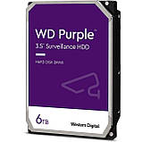 WD Жорсткий диск 6TB 3.5" 256MB SATA Purple Surveillance, фото 2
