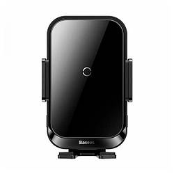 Автотримач для телефона з бездротовою зарядкою Baseus Halo Electric Wireless Charger 15W (SUDD000001) Black