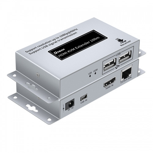 Екстендер (подовжувач) сигналів HDMI для передачі відео та звуку 4k 1080p Dtech DT-7054 (2nd)