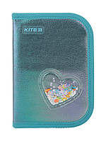 Пенал Kite для девочек Shiny цвет бирюзовый ЦБ-00225089