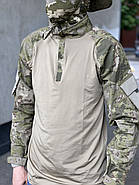 Сорочка чоловіча військова тактична з липучками під шеврони ЗСУ Убакс Туреччина 6582 S хакі, фото 7