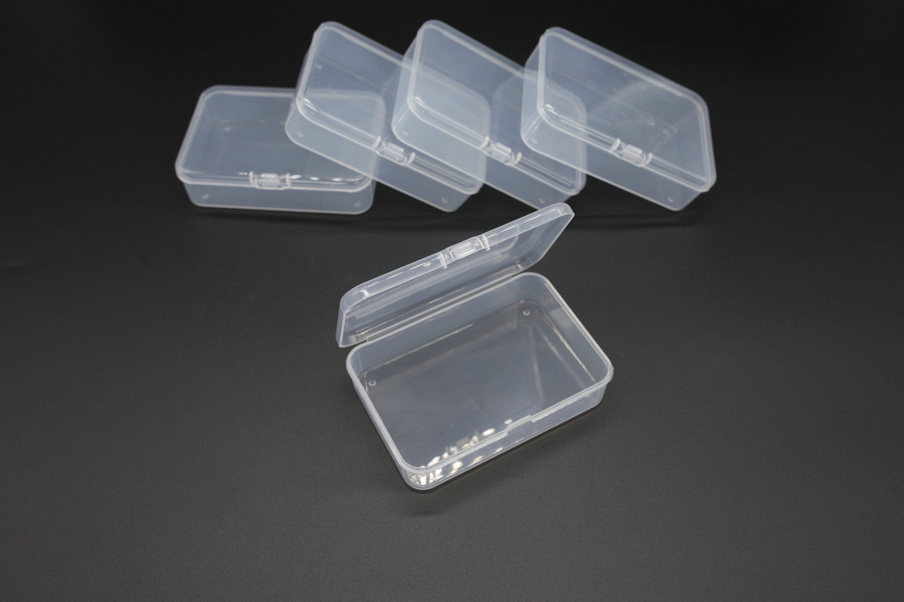 Органайзер пластиковий з відкидною кришкою 93х62х25 мм прозорий