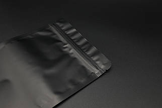 Пакети дой-пак і zip-застібкою. 15х18+4см Колір "Чорний", фото 5