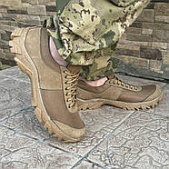 Кросівки чоловічі тактичні сітка ЗСУ 6718 40 р 26,5 см коричневі, фото 3