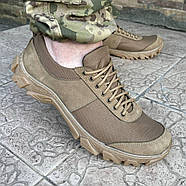 Кросівки чоловічі тактичні сітка ЗСУ 6718 40 р 26,5 см коричневі, фото 4