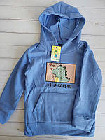 Дитяча кофта світшот з капюшон детская кофточка свитшот (10-104) синий 5-6 років
