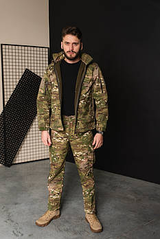 Чоловічий армійський костюм тактична форма на флісі Мультикам Туреччина ЗСУ 8656 L хакі