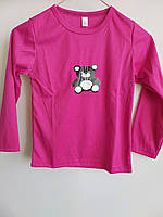 Дитяча кофта кофтинка футболка з довгим рукавос лонгслів детская кофточка (10-99) ярко-розовый 4-5 років