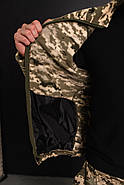 Кофта флісова чоловіча військова тактична з липучками під шеврони ЗСУ Піксель 8710 48 розмір хакі, фото 7