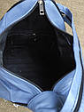 Рюкзак сумка шкіряна жіноча блакитного кольору (Туреччина), фото 7