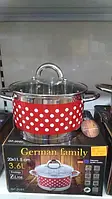 Кастрюля с крышкой для кухни емкостью 3.6 литра German Family GF-2031