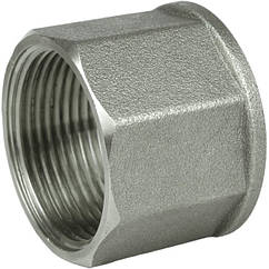 Муфта нікельована 1 1/4″ВР х 1 1/4″ВР штампована восьмигранна А0354А(нк) VA (000027604)