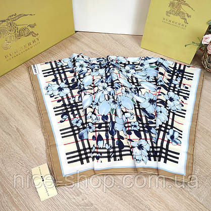 Хустка Burberry шовкова з ручною підшивкою, фото 3