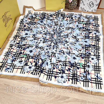 Хустка Burberry шовкова з ручною підшивкою, фото 4
