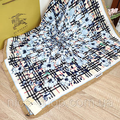 Хустка Burberry шовкова з ручною підшивкою, фото 6
