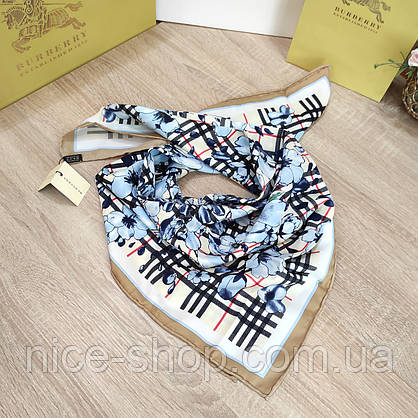 Хустка Burberry шовкова з ручною підшивкою, фото 5