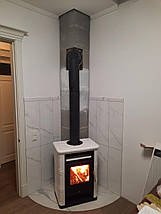 Кахельна опалювальна піч камінофен на дровах для приватного будинку, дачі Nordflam Arta White, фото 3