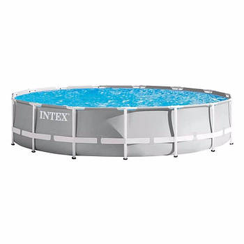 Каркасний басейн Intex 26724 Prism Frame Pool 457 x 107 см Grey S