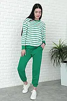 Жіночий спортивний костюм світшот у смужку, штани на резинці