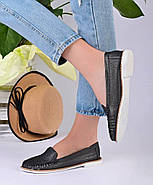 Мокасини туфлі жіночі сірі Т1348, фото 3