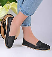Мокасини туфлі жіночі сірі Т1348, фото 4
