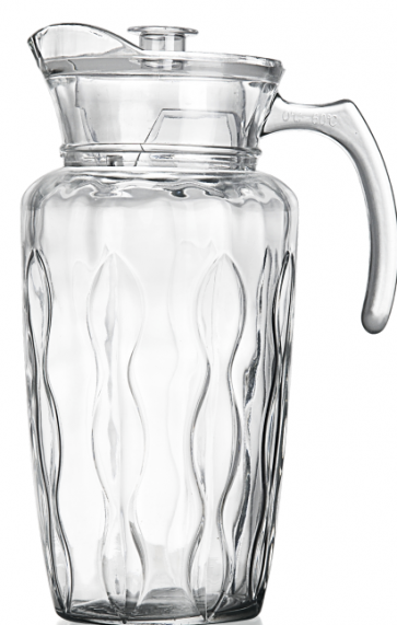 Скляний глечик з кришкою Мерсін 1800мл Helios BMJ-153DJ, фото 1