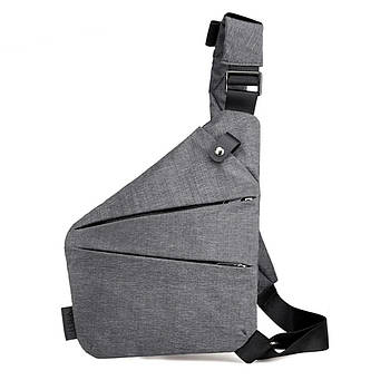 Чоловіча сумка через плече Cross Body 30х22х15, Сірий / Сумка месенджер